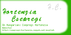 hortenzia csepregi business card